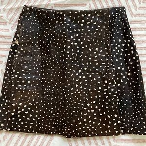 Kate Spade Saturday Deer Print A-Line Leather Skirt
